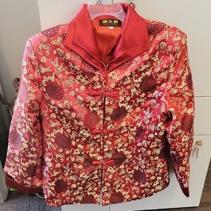 Vintage Asian Traditional Satin Jacket